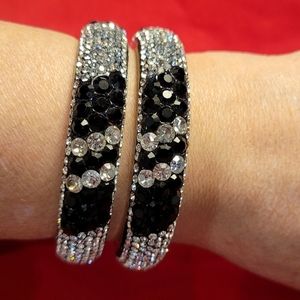 Rymstone Bangels, Black & White, pair of two, New